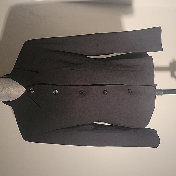 Preview Collection Womans Fully Lined Button Down Black Blazer, Size 6 - Picture 1 of 7